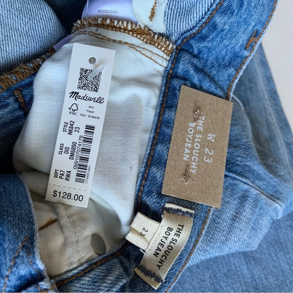 NWT MADEWELL The Slouchy BoyJean in Rubyvale Wash Size 23 - Picture 13 of 13